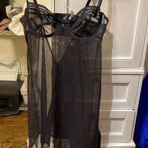 Studio by La Perla 34B black mesh  babydoll